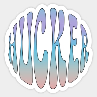 Hucker Retro Round Sticker